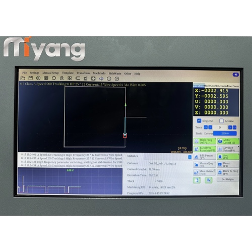 Miyang EDM latest control system with fanless sealed design and AR function